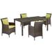 Ergode Conduit 5 Piece Outdoor Patio Wicker Rattan Set - Brown Peridot