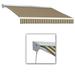 Awntech DM18-US-BRNT 18 ft. Destin with Hood Manual Retractable Awning Brown & Tan - 120 in.