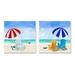 Stupell Industries Beach Chairs at Shore Summer Nautical Scene Designed by Julie DeRice