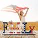 Independence Day Wood Tabletop Decorations- 6th of July American Flag Freedom Peace Glory Letter Signs Pattern Patriotic Table Centerpiece for Independence Day Home Office Parties Table Decors