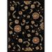 1835-1014-BLACK Como Rectangular Black Transitional Italy Area Rug 2 ft. 2 in. W x 7 ft. 7 in. H