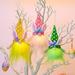 3 Pieces Easter Bunny Gnomes with LED Light Decor Handmade Plush Gnomes Santa Elf Hanging Gnomes Easter Tree Ornaments Set for Tree Ornament Decoration