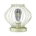 HomeRoots 468812 10 in. Industrial Metal Open Cage Table Lamp Gold