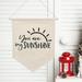 WEPRO Hanging Wall Canvas Banner And Wall Decor Alphabet Hanging Wall Canvas Banner For Baby Nursery Teen And Kids Room