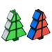 Etereauty 2pcs Christmas Tree Shape Cube Fun Cubes Educational Toys Christmas Gift for Children Kids (Black+Green)