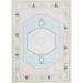 Well Woven Medallion Rug Pink Light Blue 5 x 7 Apollo Kids Collection