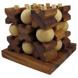 Tic Tac Toe 3D (LARGE) - Strategy Wooden Game