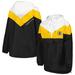 Women's Tommy Hilfiger Black/Gold Boston Bruins Staci Half-Zip Windbreaker Jacket