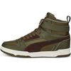 Sneaker PUMA "RBD GAME WTR", Damen, Gr. 46, grün (deep olive, schwarz chocolate, puma team gold), Leder, sportlich, Schuhe, Sneakerboots, Winterschuhe
