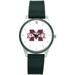 Women's Silver Mississippi State Bulldogs Silicone Strap Wristwatch