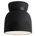 Justice Design Group Radiance 7 Inch 1 Light Flush Mount - CER-6190-BLK-LED1-1000