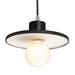 Justice Design Group Radiance 8 Inch Mini Pendant - CER-6325-CONC-CROM-BKCD