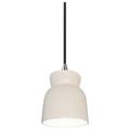 Justice Design Group Radiance 7 Inch Mini Pendant - CER-6515-ANTC-MBLK-BKCD-LED1-700