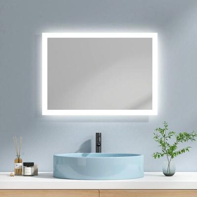 Emke - Badspiegel mit Beleuchtung led Wandspiegel (70x50cm, Warmweißes Licht)