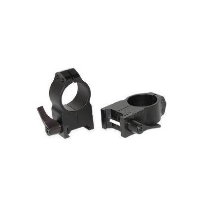 Warne 1" Extra High Quick Detach Rings W/Matte Black Finish