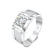 Bagues en Moissanite pour hommes et femmes bijoux en argent Sterling 925 plaqué or blanc