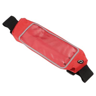 Waterproof Mobile Phone Pouch Up to 7" with Belt for Running Cycling, Red