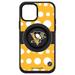 OtterBox Black Pittsburgh Penguins Otter+Pop PopSocket Symmetry Polka Dot Design iPhone Case