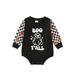 TheFound Newborn Baby Girl Halloween Romper Long Sleeve Pumpkin Print Sweater Bodyusuit Tops Sweatshirt Fall Winter Clothes