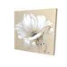 White Abstract Wild Flower - 08X08 Print On Canvas in Brown Begin Edition International Inc | 8 H x 8 W x 1.5 D in | Wayfair 2080-0808-FL25