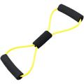 Torubia Resistance Bands Figure 8 Exercise Band Resistance Fitness Equipment Tool for Back Shoulder Neck Stretching Yoga Bands Exercise Loop for Home Workout( Yellow)
