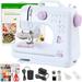 12 Stitches Sewing Machine Multifunctional Mini Portable Sewing Machine Basic Easy to Use for Adults and Kids Two-Thread Lockstitch with High & Low Adjustable Speeds