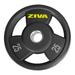 ZIVA RPU Grip Disc Olympic 2 Weight Plate Premium Hard Wearing Rubber Urethane Coating Stainless Steel Insert 3-Position Contoured Grip Single 25 lb