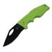 ASR Outdoor Foldable Pocket Knife with Metal Clip Steel Drop Point Blade Green