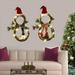 Xmas Snowman Wreath w Scarf and Hat Front Door LED Lighted Christmas Wreath Decorations Wall Hanging Ornament for Xmas Home Decor