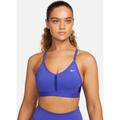 NIKE Damen Top W NK DF INDY V-NECK BRA, Größe XXL in Blau