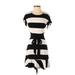 Ann Taylor LOFT Casual Dress - A-Line: Black Color Block Dresses - Women's Size 0 Petite