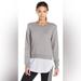 Adidas Tops | Adidas Women Dual Layer Sweatshirt Grey Heather Xl Cotton Poly New Tags | Color: Gray | Size: Xl