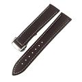 Genuine Leather Watchband Fit for Omega Seamaster AT150 Diver 300 De Ville Cowhide Alligator Watch Strap 20mm 22mm 18mm 19mm 21mm (Brown White,22mm)