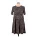 BCBGeneration Casual Dress - A-Line: Black Print Dresses - Women's Size X-Small