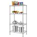 SalonMore Garage Storage Rack 30 L x 18 W x 59 H Adjustable 4-Tier Metal Wire Shelving Storage Organizer Chrome Finish