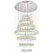 Elegant Lighting Monroe 40 Metal & Crystal LED Seven Ring Chandelier in Chrome