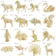 Puzzle 3D d'Animaux en Bois Tridimensionnel Jouets pour Enfants Bricolage Fait à la Main Insectes