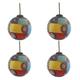 La Pastiche Farbstudie Quadrate Glass Ornament Collection (Set of 4) with, 3.5" x 3.5" - 3.5" x 3.5"