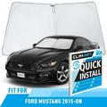 CLIM ART Windshield Sun Shade Compatible with Ford Mustang 2015-2024 - Custom-Fit Foldable Car Sun Shade -Car Sunshade - Vehicle Sun Protector - Front Auto Windshield Cover Car Windshield-WS2008