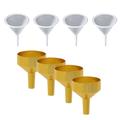 4pcs Small Funnels Mini Funnels for Bottle Filing Perfume Essential Oil Clear with 4pcs Stainless Steel Funnels Mini Funnels Set