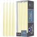 Hyoola 10 inch Ivory White Taper Candles - Dripless Tapers (24 Pack)