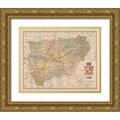 Martin 24x20 Gold Ornate Wood Framed with Double Matting Museum Art Print Titled - Jaen Spain Europe - Martin 1911