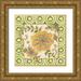 McRostie Kate 20x20 Gold Ornate Wood Framed with Double Matting Museum Art Print Titled - Ikat Floral I