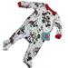 Disney Pajamas | Disney Christmas Pajamas Sz 0/3 Month Sleeper Romper Mickey Minnie Mouse Holiday | Color: Black/Green/Red/White/Yellow | Size: 0-3mb