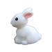 iOPQO Desktop Ornament Craft Garden PVC Rabbit Miniatures 2.5x2cm Easter Day Ornament Small Ear White Rabbit 1PC A