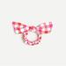 J. Crew Accessories | J.Crew Nwot Pink Check Bow Cotton Hair Scrunchie | Color: Pink/White | Size: Os