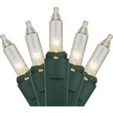 J Hofert Clear 50-Bulb Mini Incandescent String Light Set with Green Wire