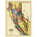 Mine Map - California Gold Regions - Gibbes 1851 - 23.00 x 31.49 - Glossy Satin Paper