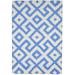 4 X 6 Rug Wool Blue Modern Hand Tufted Scandinavian Geometric Room Size Carpet