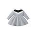 ZIYIXIN Infant Kids Baby Girlâ€™s Casual Cotton Dress Contrast Color Long Sleeve Spring Autumn Dress